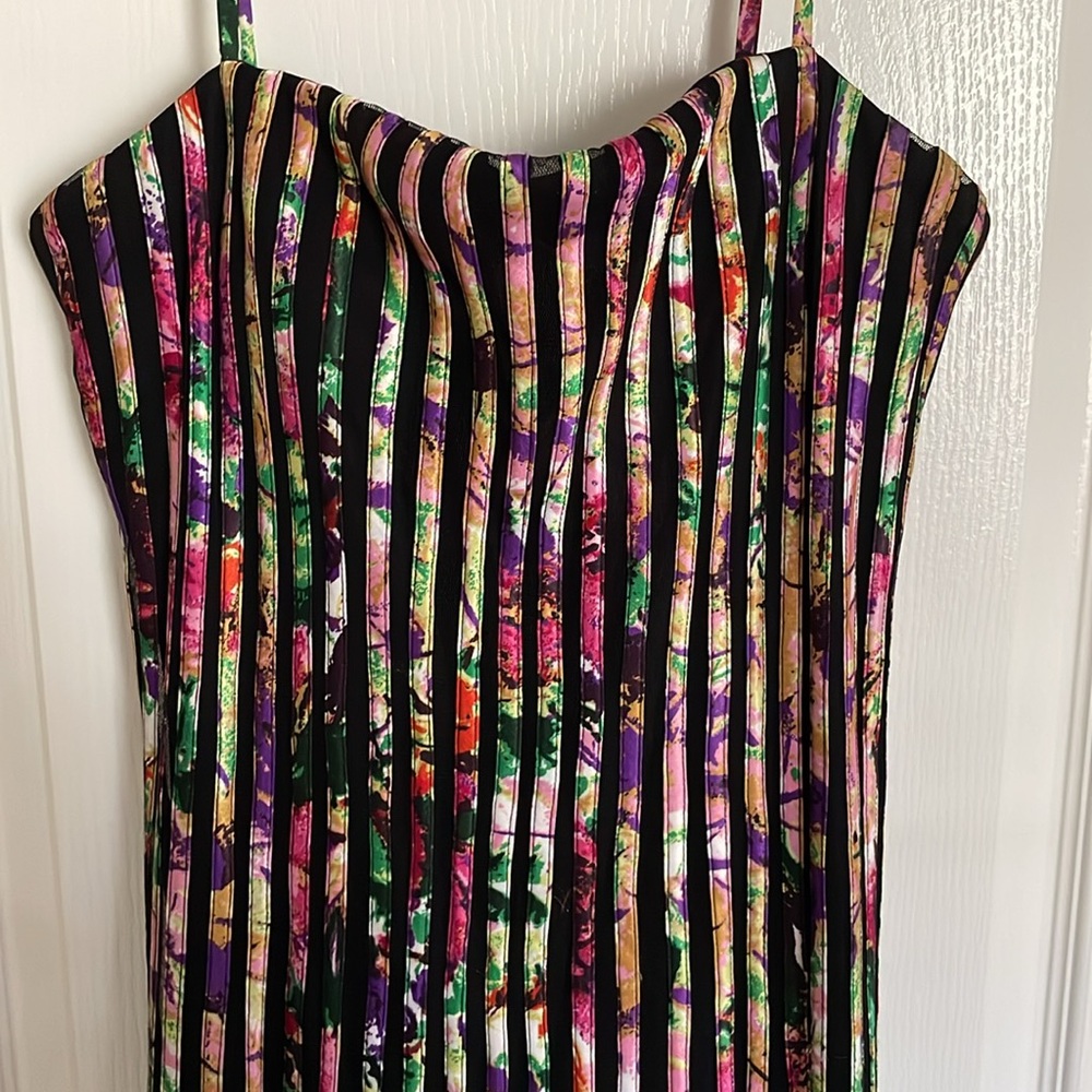 JS Collections Multicolor Striped Prom Dress - Picture 2 of 8